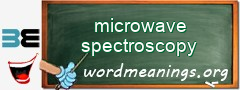 WordMeaning blackboard for microwave spectroscopy